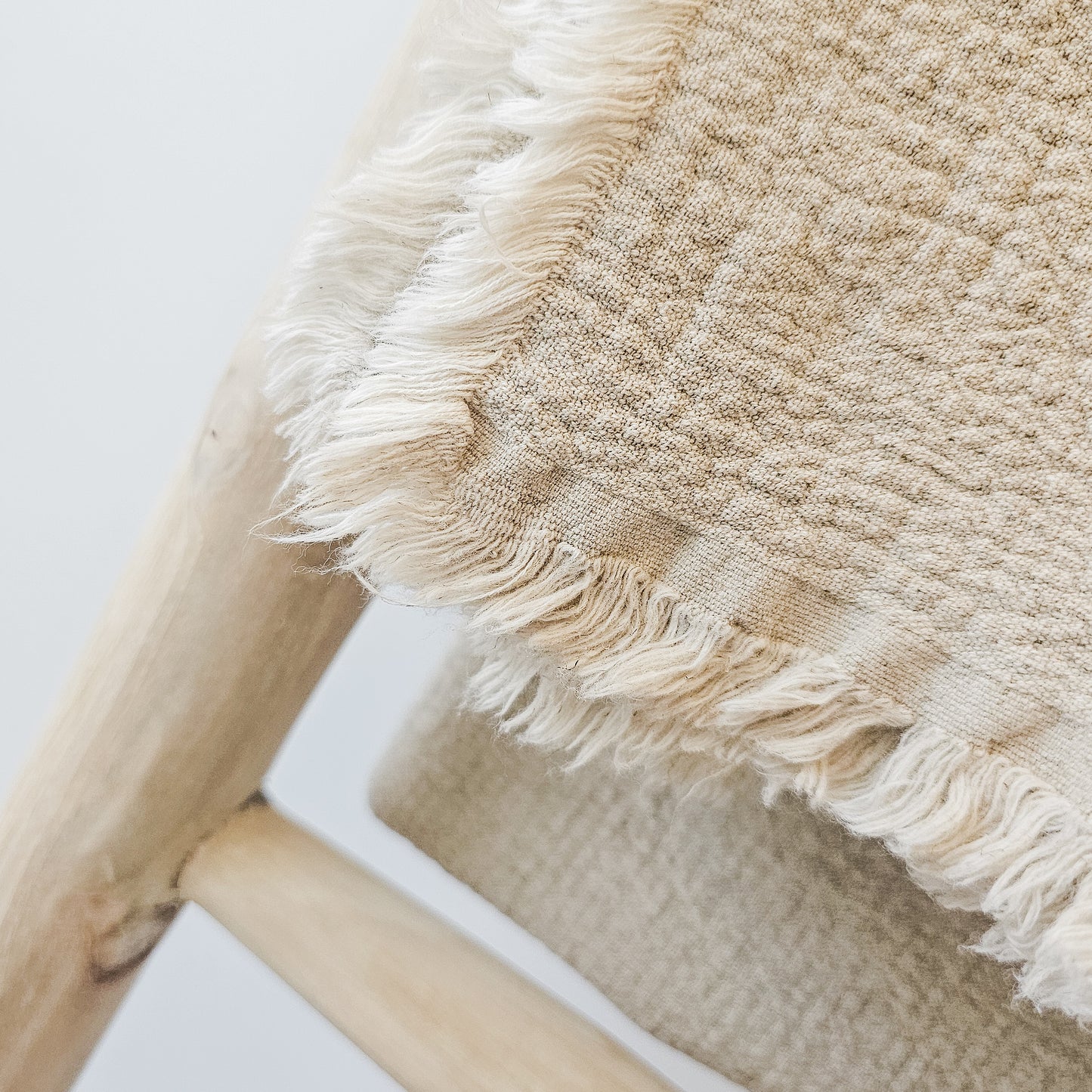 Natural Linen Throw Blanket