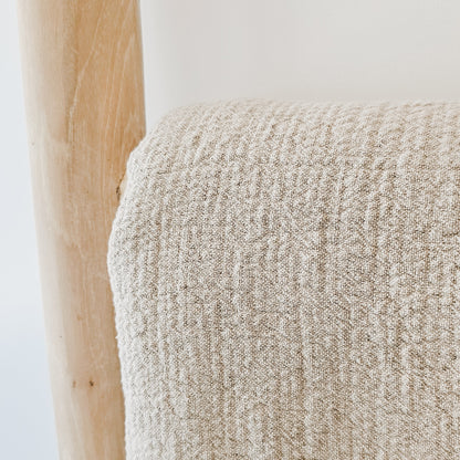 Natural Linen Throw Blanket