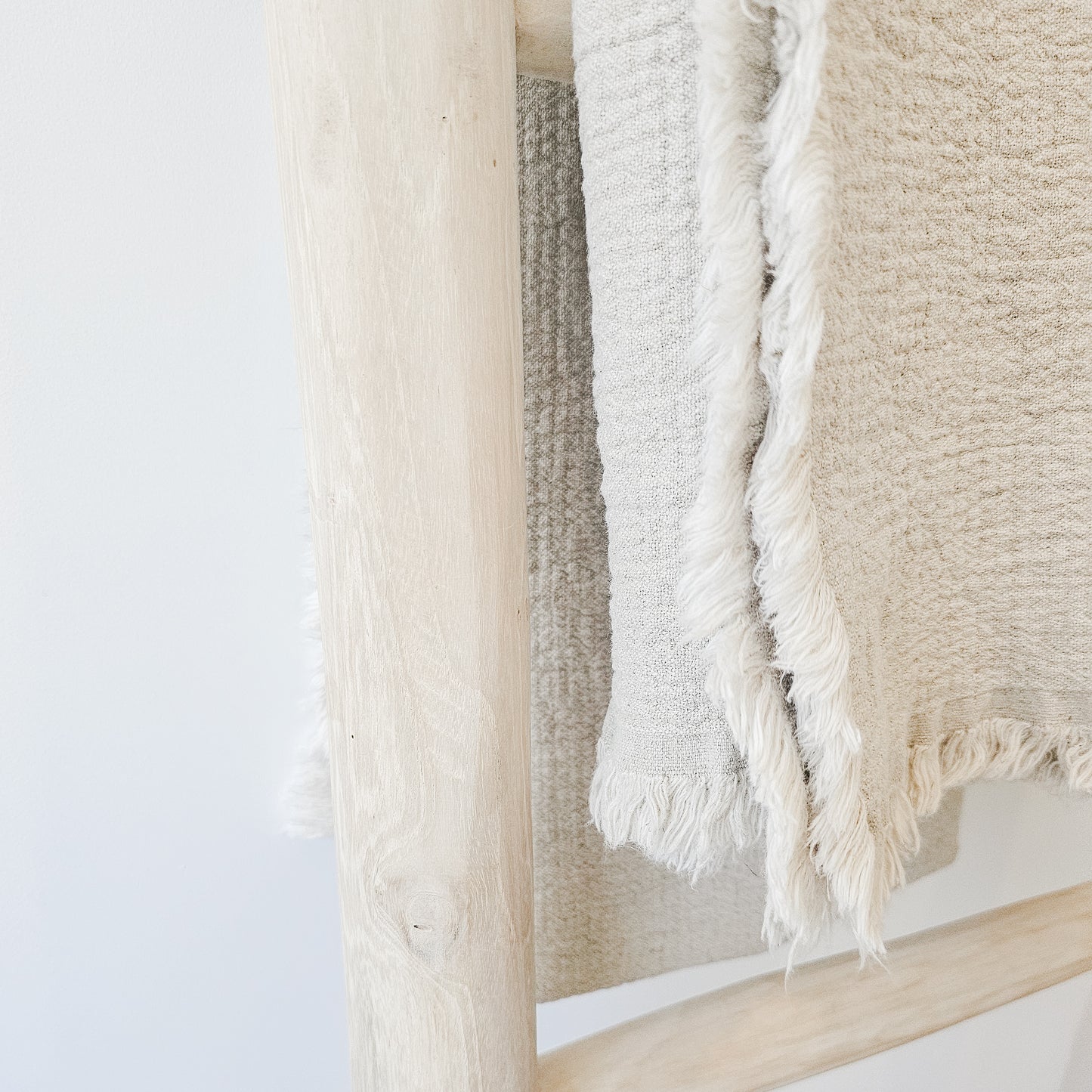 Natural Linen Throw Blanket